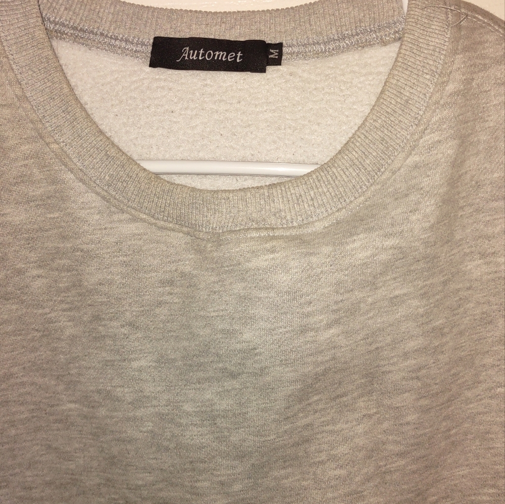Gray crew neck